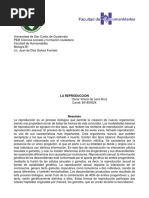 Biologia La Reproduccion Ensayo