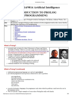 Introduction To Prolog