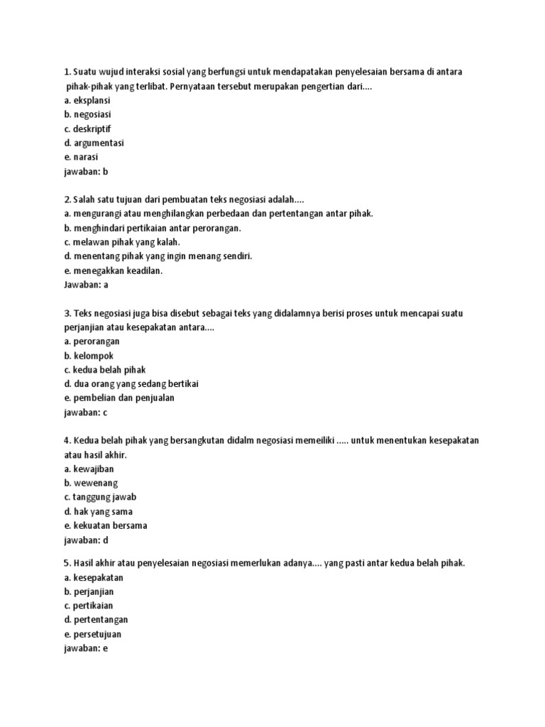 Kutipan Teks Negosiasi Tersebut Merupakan Bagian Rasanya