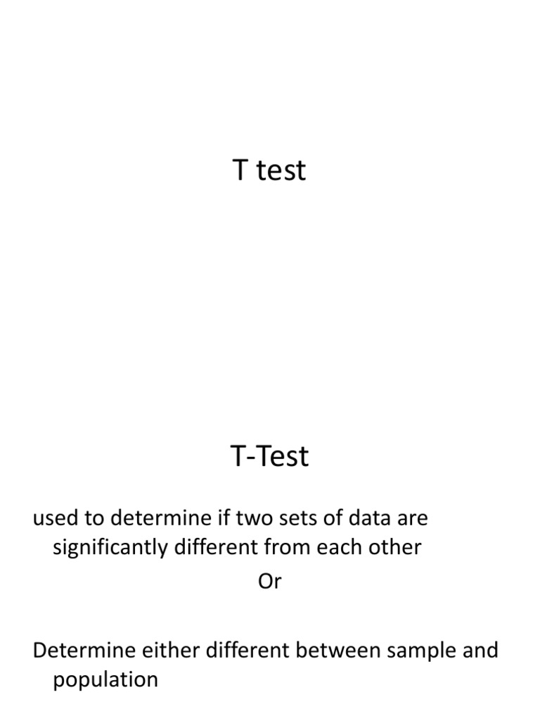 Nota T-Test | PDF | Student's T Test | Statistical Hypothesis Testing