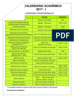 Calendario Académico Oficial 2017