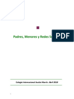 Documento "Padres, Menores y Redes Sociales". Abril 2018.
