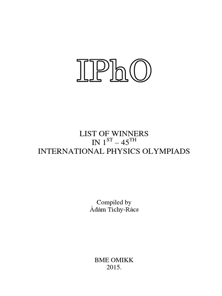Ipho Winners 45 | PDF | Test (Assessment)