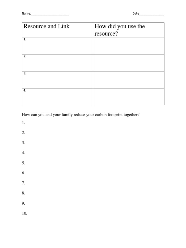Reduce Family Carbon Footprint | PDF | Computers
