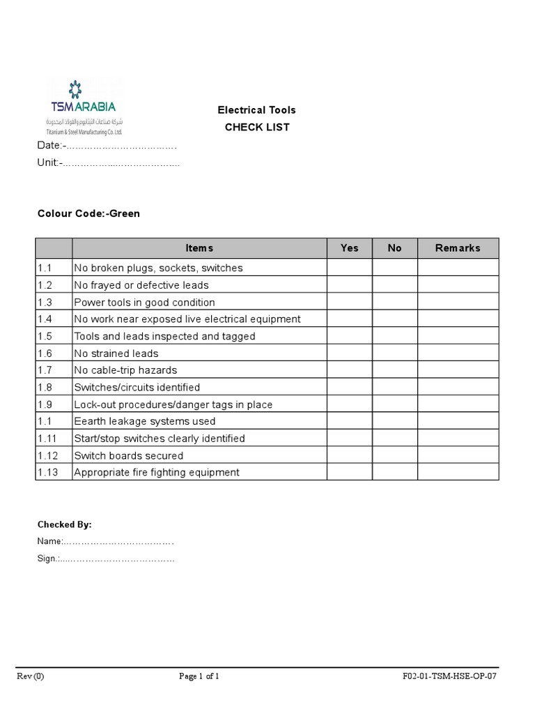 Electrical Safety Inspection Guide | PDF | Science & Mathematics ...