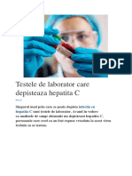 Testele de Laborator Care Depisteaza Hepatita C