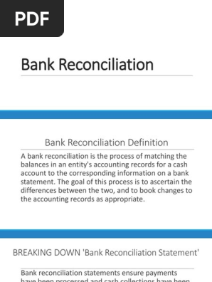 Bank Reconciliation