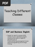 Teaching Different Classes