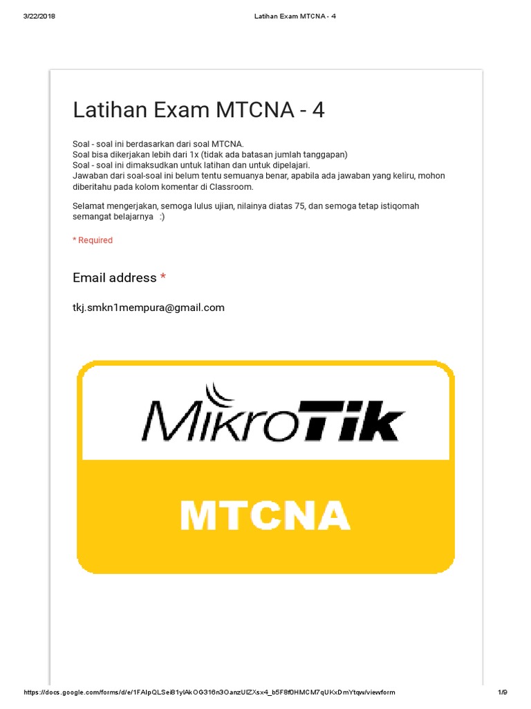 MTCNA Trainingsunterlagen