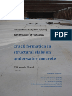 Crack Formation in Structural Slabs on Underwater Concrete