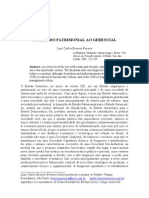 Luiz Carlos Bresser-Pereira - Do Estado Patrimonial Ao Gerencial