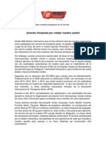 ¡Gracias Venezuela Por Cobijar Nuestro Sueño!