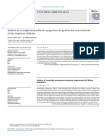 Análisis de La Implementación de Programas de Gestión Del Conocimiento PDF