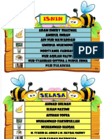 Jadual Bertugas The Bees