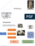 Arsénico: ruta de exposición, toxicidad y efectos