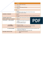 Subject: Year/Form Duration Theme Topic Focus Skills: L/S/R/W/La/Lia: Content Standard