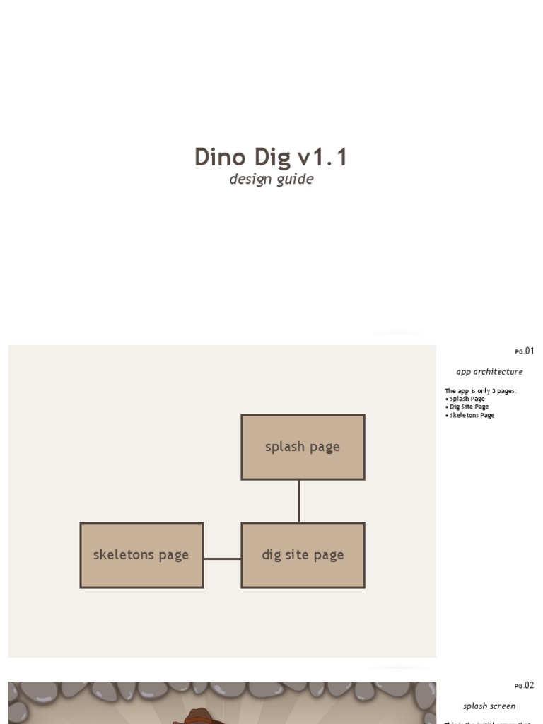 Dino Dig App Design Guide | PDF