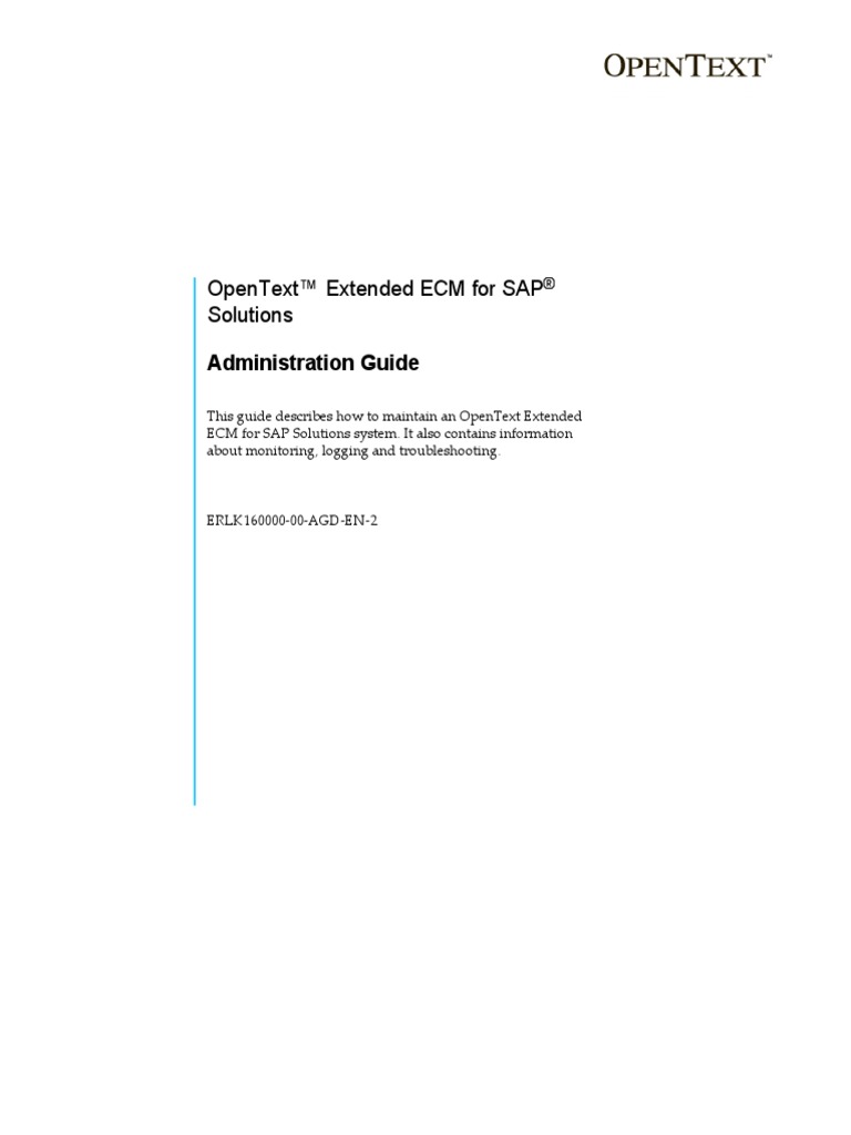 Extended ECM Administration Guide | PDF | Web Server