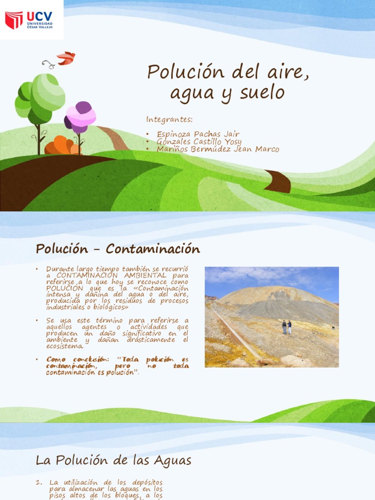 Polución: Aire, Agua y Suelo | PDF | Contaminación | La contaminación ...