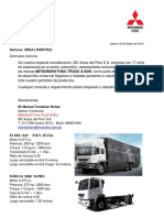 Carta de Presentación Camiones Fuso