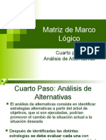 Matriz de Marco Lógico, Análisis de Alternativas