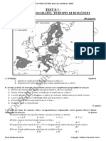 Test 8v3reliefulclimahidrografia Romaniei Si Europei2018