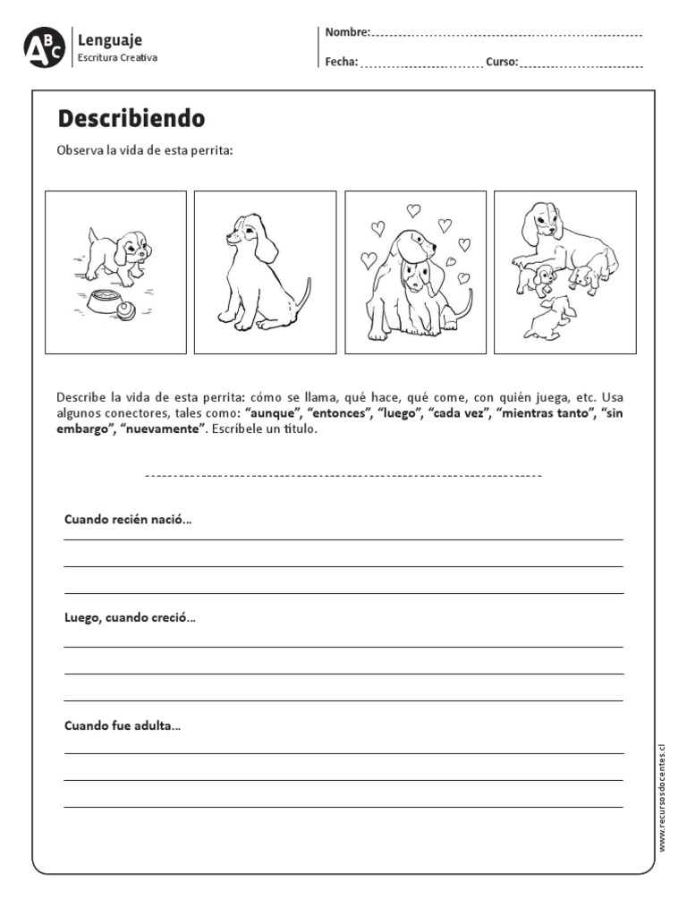 Descripción de la Vida de una Perrita | PDF