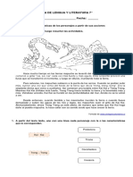 GUÍA 7° Inferir Las Características de Los Personajes A Partir de Sus Acciones