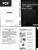 English Operation Manual For Scientific Calculator Casio CFX-9800G