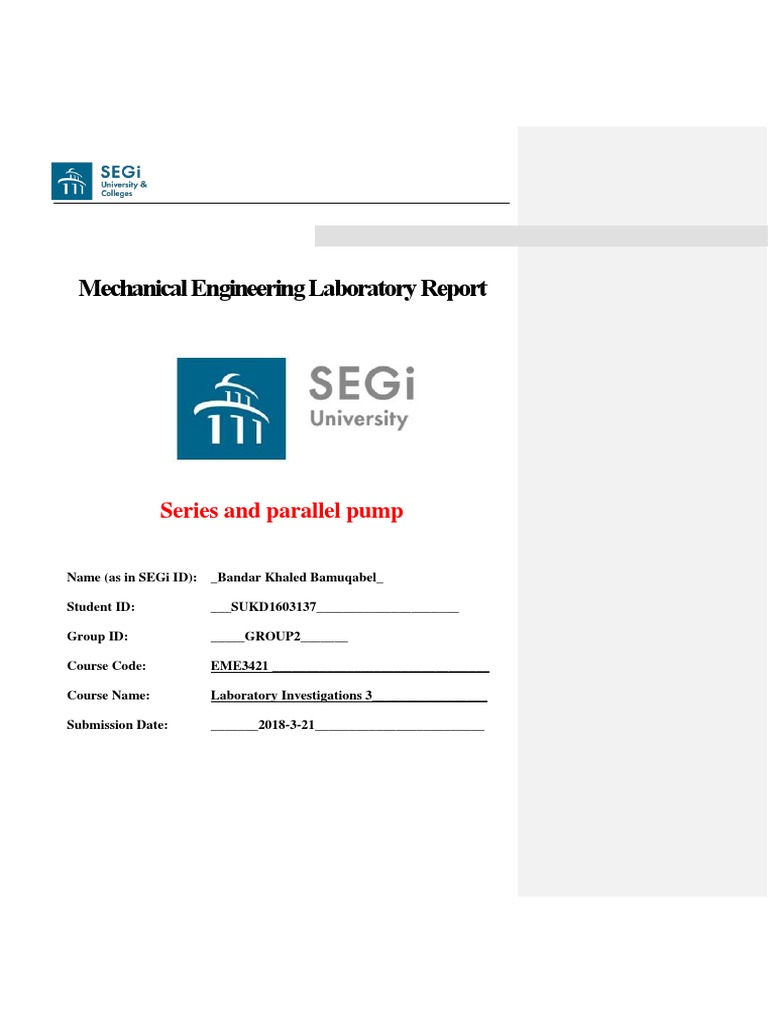 Series vs Parallel Pump Performance | PDF | Pump | Continuum Mechanics
