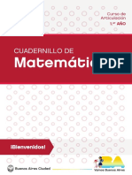 Curso Articulación 1er Año Cuadernillo Matemática Secundaria