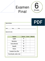 6to Grado - Examen Final (2017-2018)