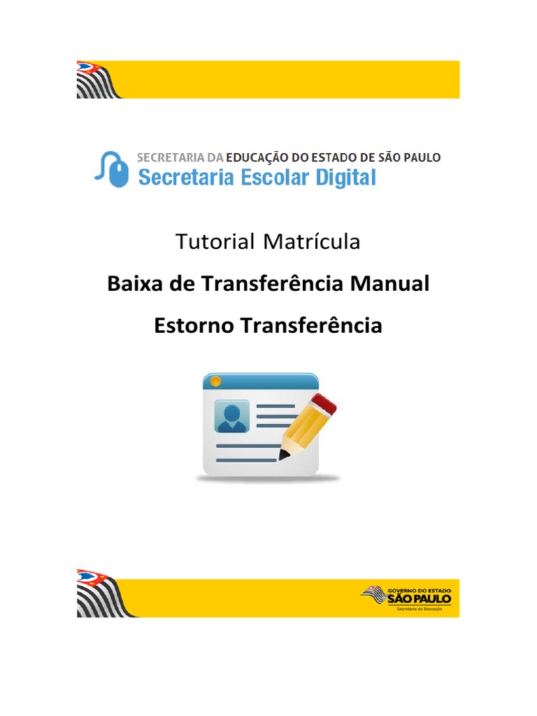 Baixa de Transferência na SED: Tutorial | PDF | Informática | Escolas