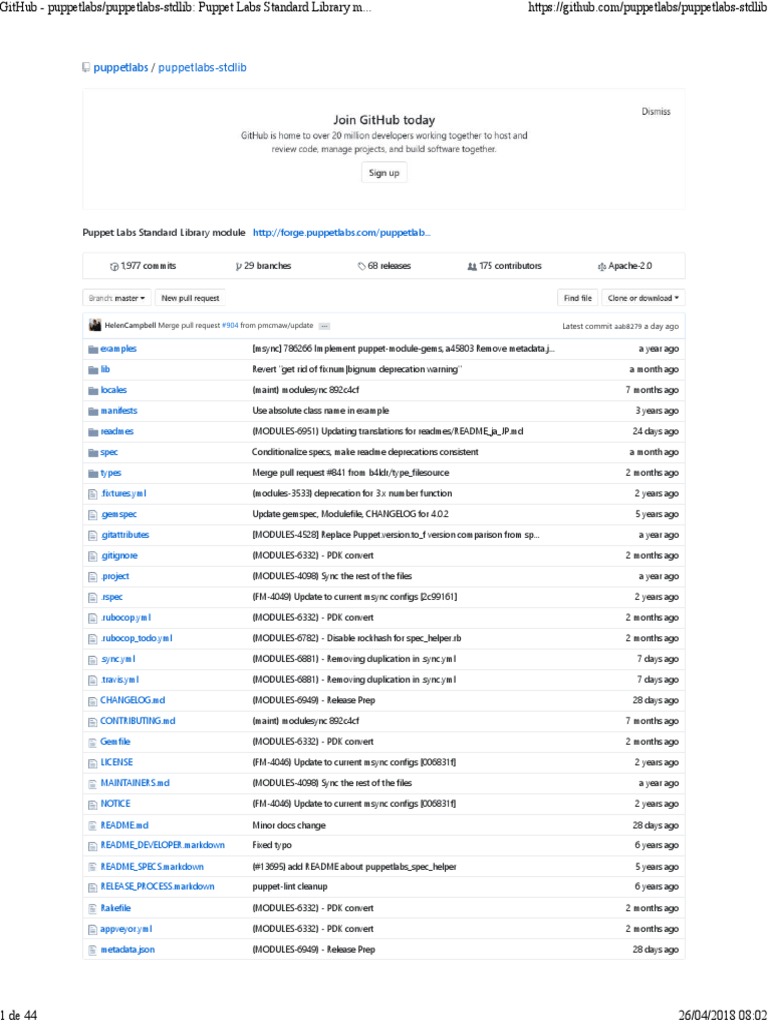 PuppetlabsStdlib Puppet Labs Standard Library Module Download Free