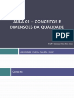 Aula 01 - Conceitos e Dimensões Da Qualidade