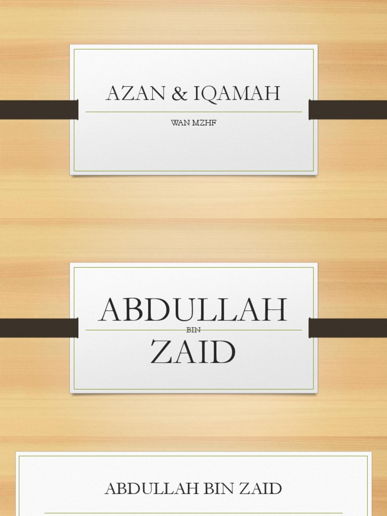 AZAN OR IQAMA intelligence overview