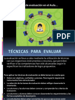 Técnicas para Evaluar