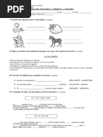 Prueba Lenguaje Sustantivos