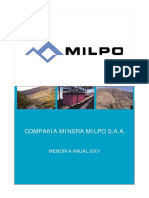 Milpo Memoria Anual 2001 PDF