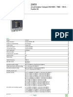 Product Data Sheet: Circuit Breaker Compact NS100N - TMD - 100 A - 4 Poles 4d