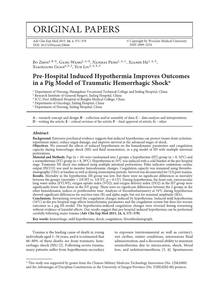 Emergency 4 | PDF | Hypothermia | Major Trauma