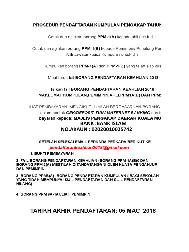 Borang Pendaftaran Keahlian 2018 1 Pdf