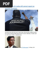Journalists in Sri Lanka Still Cannot Report On Wartime Atrocities
