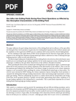 SPE/IADC-184686-MS Gas Influx Into Drilling Fluids During Flow Check Operations As Affected by Gas Absorption Characteristics of The Drilling Fluid