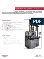 Shock Absorber Performance Test System SP-01-01XX: Standard Features
