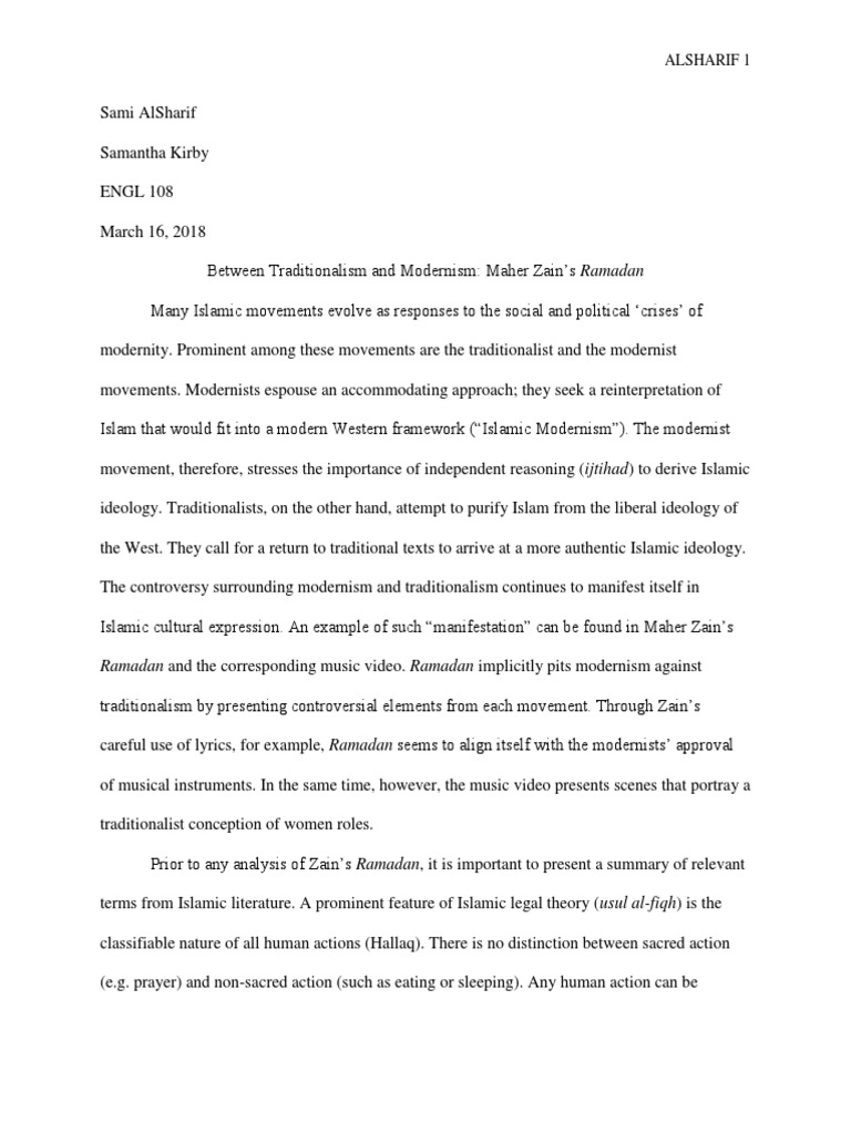 Engl108 Paper2 Final Samialsharif Hijab Hadith