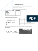 OPERADORES MATEMÁTICOS