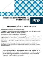 Como Definir Un Proyecto de Investigación