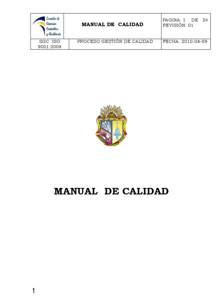 Manual de Calidad ISO 9001:2008 UTPL | PDF | Sistema de manejo de ...