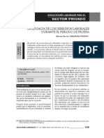 La Eficacia de Los Derechos Laborales Durante El Período de Prueba